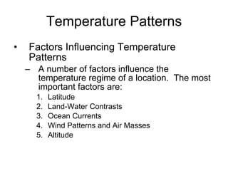 Heat Temp Pattern Temperature patterns | PPT