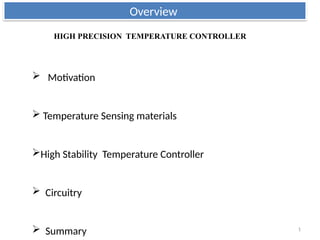 Design and Implementation of a High Precision Temperature Controller ...