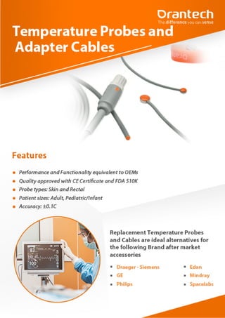 Temperature probes and adapter cables