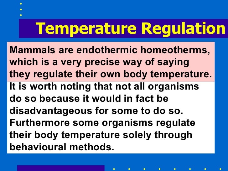 Temperature regulation