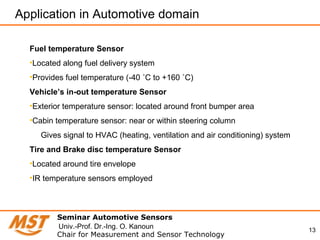 Automotive Temperature sensors | PPT