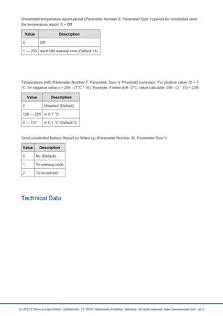 Temperature sensor with binary sensor input start guide | PDF