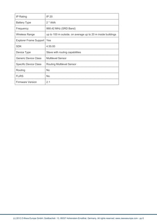 Temperature sensor with binary sensor input start guide | PDF