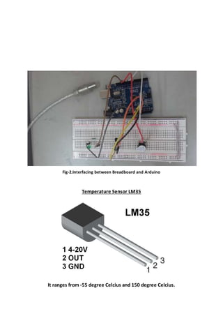 Temperature sensor with buzzer and led | PDF