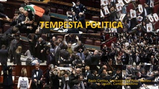 TEMPESTA POLITICA 
Paolo Camisa, Francesco Del Pizzo, Matteo 
Liguori, Camilla Stochino 
 