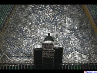 Tempio di bottiglie  vetro