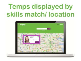 Temps displayed by
skills match/ location
 