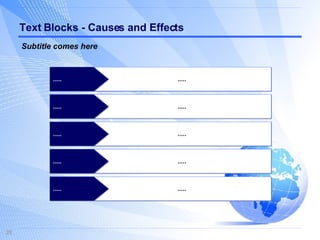 Text Blocks - Causes and Effects ..... ..... ..... ..... ..... ..... ..... ..... ..... ..... Subtitle comes here 
