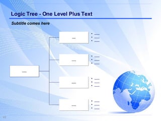 Logic Tree - One Level Plus Text ..... .... ..... ..... ..... ...... ...... ...... ...... ...... ...... ...... ...... ...... ...... ...... ...... Subtitle comes here 