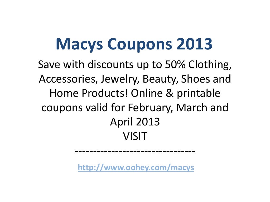 Coupon code macys 2016