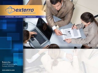 Exterro Inc. | 1-877-EXTERRO | info@exterro.com | www.exterro.com 
 