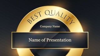 Name of Presentation
Company Name
 