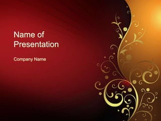 Name of
Presentation
Company Name
 