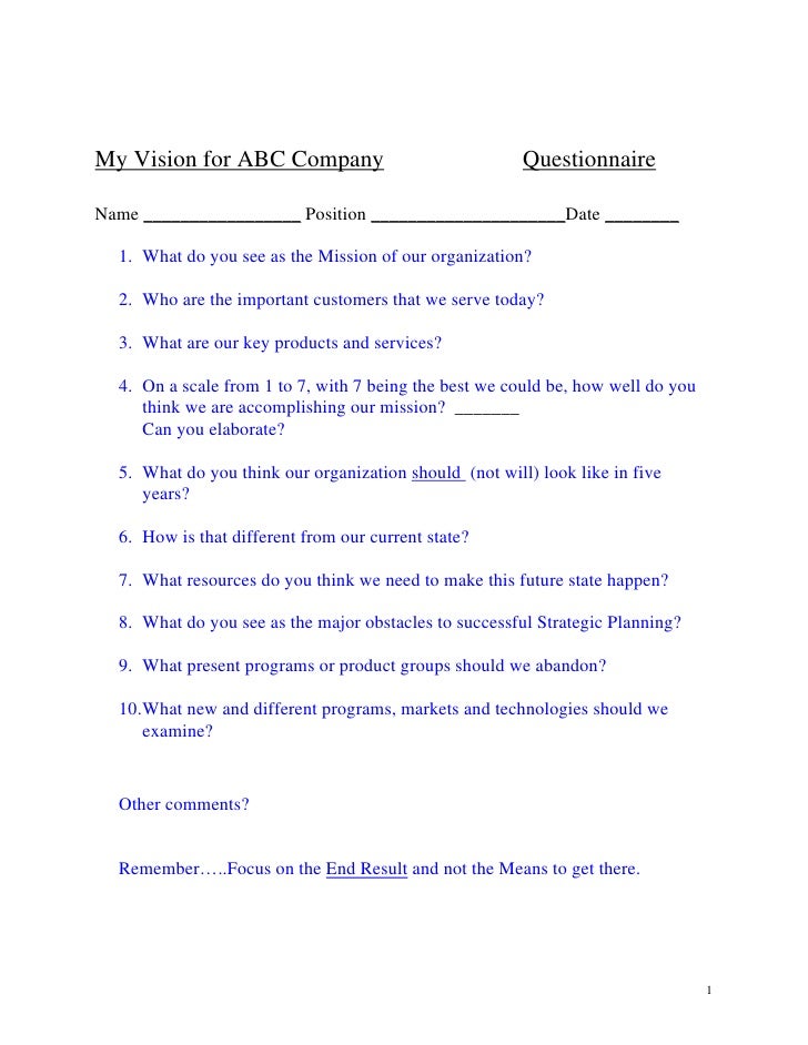 Template 2-Strategic Planning Survey Template 2-Strategic Planning Survey