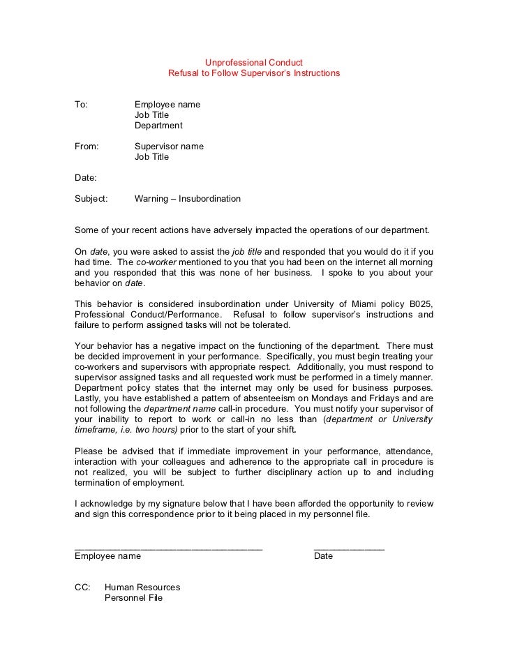 Disciplinary Letter For Unprofessional Behavior from image.slidesharecdn.com