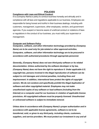Policy Examples In Business Template-Employee-Handbook-Sample-3.documents | DOC