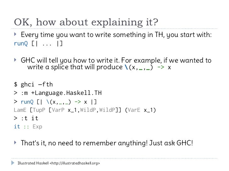 Template Haskell template haskell tutorial