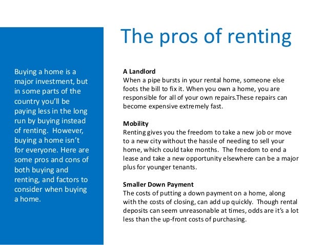 Renting vs. Buying