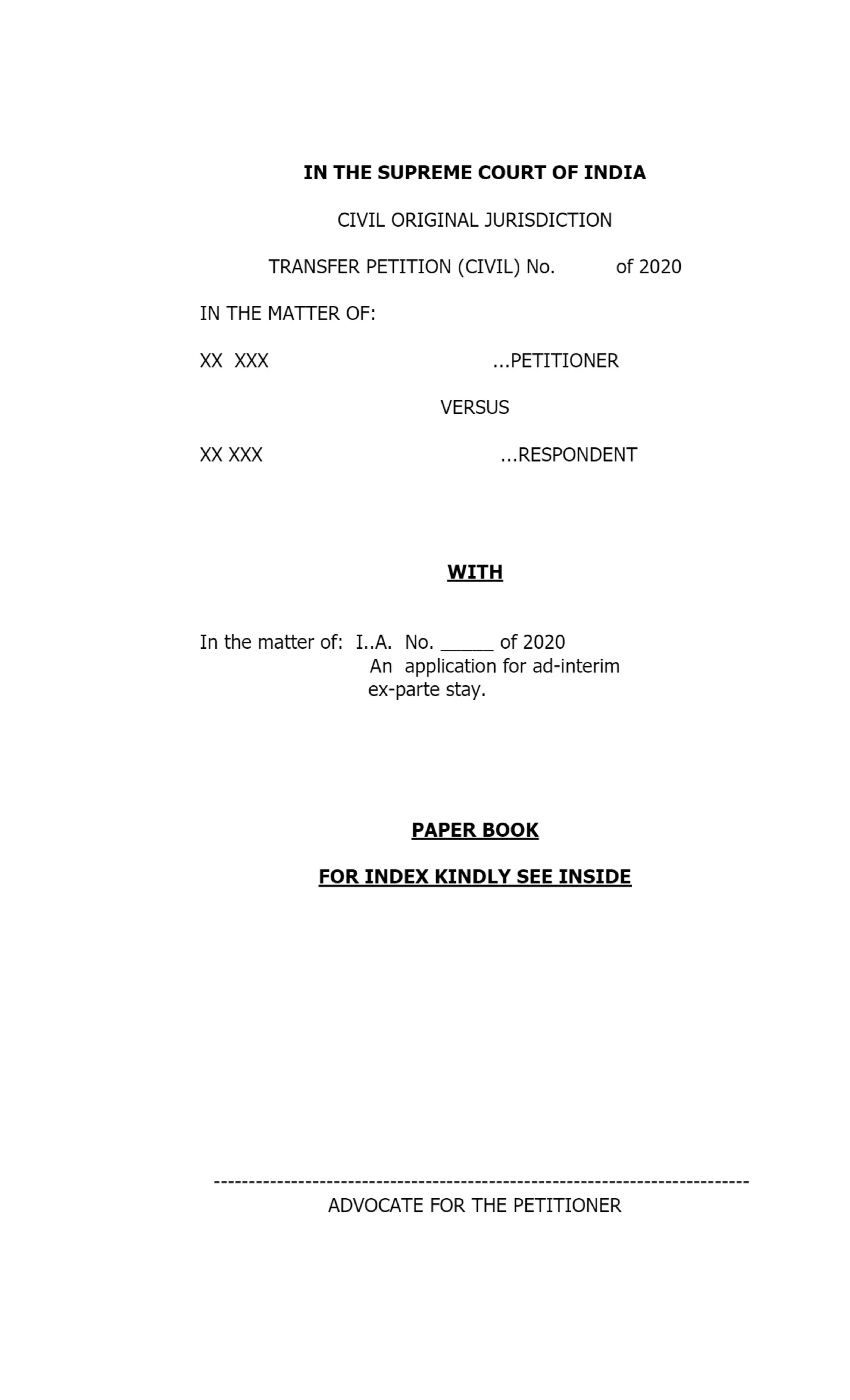 Template - Transfer Petition Format for Supreme Court.pdf
