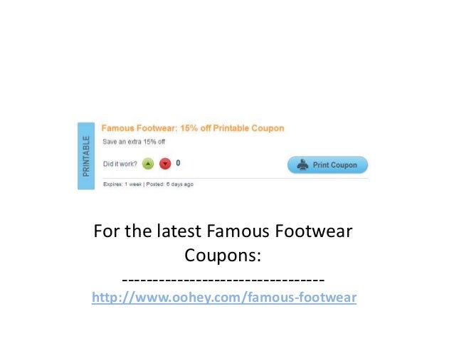 Famous Footwear Coupons Code February 2013 March 2013 April 2013