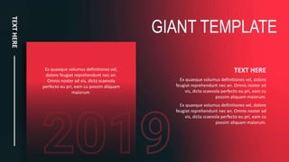 GIANT TEMPLATE
TEXT
HERE
Ex quaeque volumus definitiones vel,
dolore feugiat reprehendunt nec an.
Omnis noster ad vis, dicta scaevola
perfecto eu pri, eam cu possim aliquam
maiorum.
Ex quaeque volumus definitiones vel, dolore
feugiat reprehendunt nec an. Omnis noster ad
vis, dicta scaevola perfecto eu pri, eam cu
possim aliquam maiorum.
Ex quaeque volumus definitiones vel, dolore
feugiat reprehendunt nec an. Omnis noster ad
vis, dicta scaevola perfecto eu pri, eam cu
possim aliquam maiorum.
TEXT HERE
 