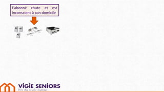L’abonné chute et est
inconscient à son domicile
 