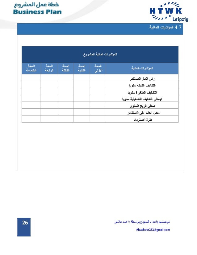 Business plan template arabic 06 image