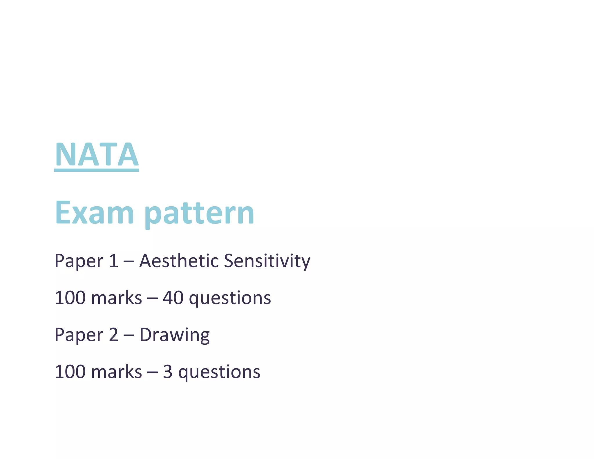 Template for mapping architecture entrance exam paper pattern with adv ...