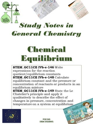 SHS STEM General Chemistry 2 Study Notes in Chemical Equilibrium (Problem Set) 