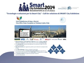 “Tecnologie e soluzioni per la Smart City” - Call for solutions di SMART City Exhibition  