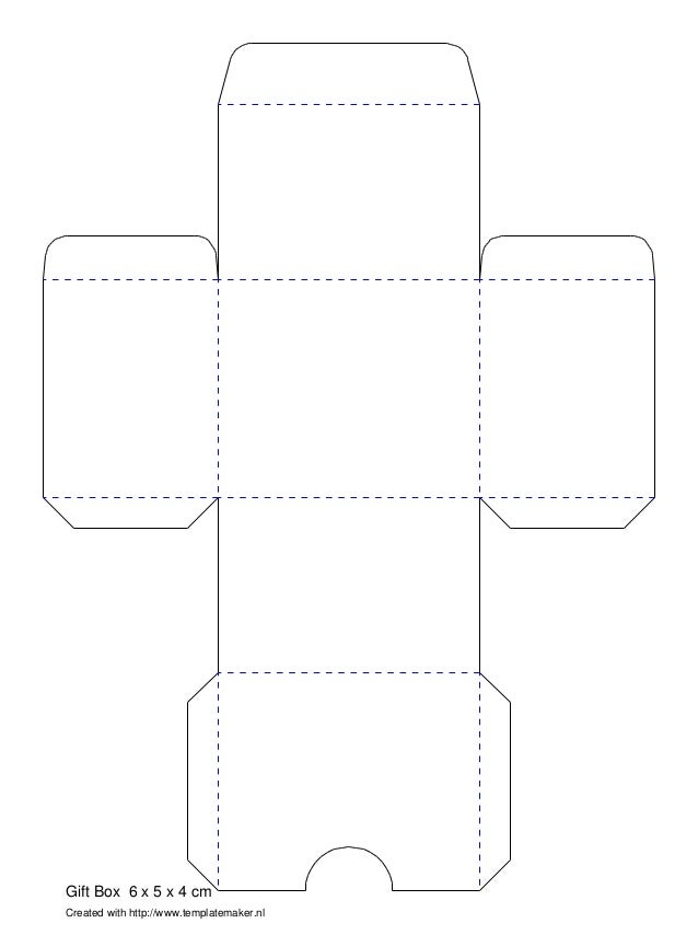 template giftbox 6 x 5 x 4 cm
