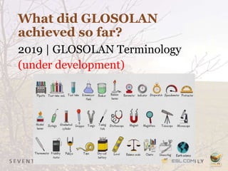 What did GLOSOLAN
achieved so far?
2019 | GLOSOLAN Terminology
(under development)
 