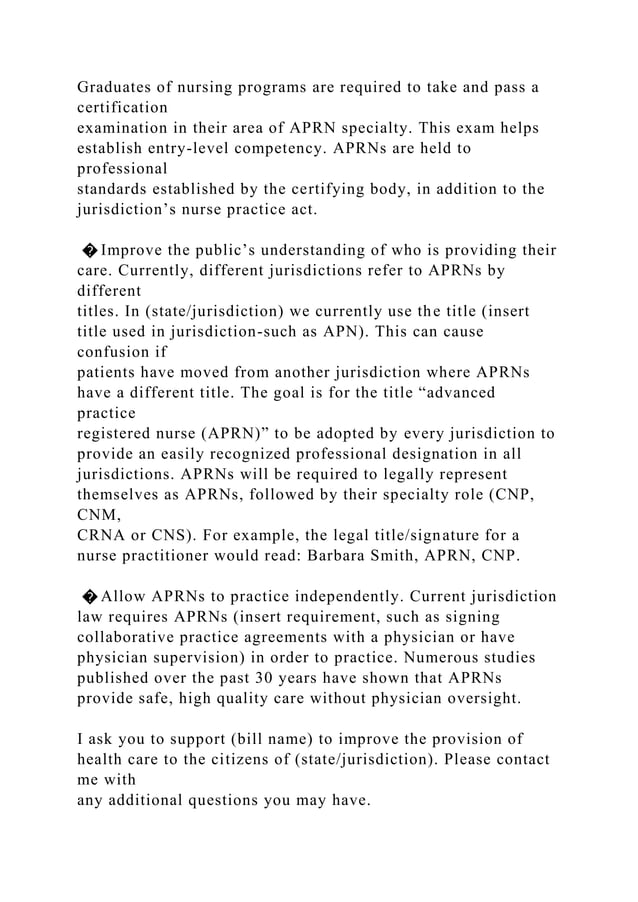 Template Letter to a LegislatorSenator (Insert name of sen.docx Education