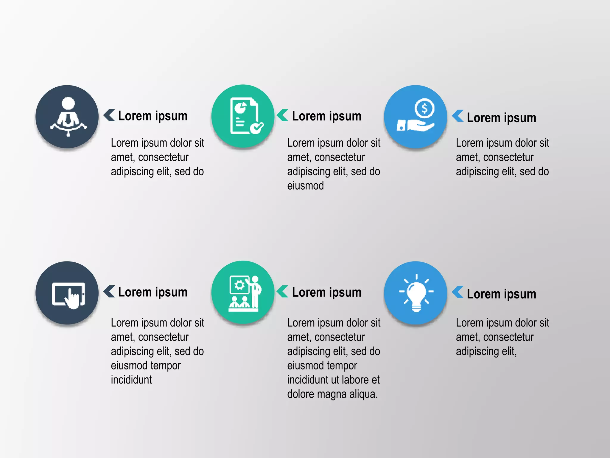 Lorem ipsum dolor sit
amet, consectetur
adipiscing elit, sed do
Lorem ipsum dolor sit
amet, consectetur
adipiscing elit, sed do
eiusmod
Lorem ipsum dolor sit
amet, consectetur
adipiscing elit, sed do
Lorem ipsum Lorem ipsum Lorem ipsum
Lorem ipsum dolor sit
amet, consectetur
adipiscing elit, sed do
eiusmod tempor
incididunt
Lorem ipsum dolor sit
amet, consectetur
adipiscing elit, sed do
eiusmod tempor
incididunt ut labore et
dolore magna aliqua.
Lorem ipsum dolor sit
amet, consectetur
adipiscing elit,
Lorem ipsum Lorem ipsum Lorem ipsum
 