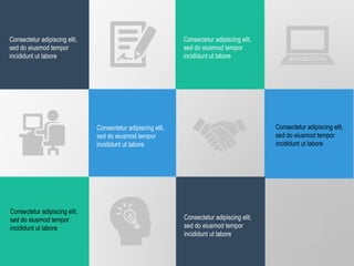 Consectetur adipiscing elit,
sed do eiusmod tempor
incididunt ut labore
Consectetur adipiscing elit,
sed do eiusmod tempor
incididunt ut labore
Consectetur adipiscing elit,
sed do eiusmod tempor
incididunt ut labore
Consectetur adipiscing elit,
sed do eiusmod tempor
incididunt ut labore
Consectetur adipiscing elit,
sed do eiusmod tempor
incididunt ut labore
Consectetur adipiscing elit,
sed do eiusmod tempor
incididunt ut labore
 