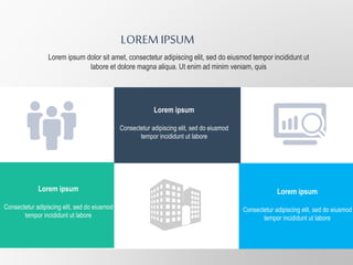 Lorem ipsum
Consectetur adipiscing elit, sed do eiusmod
tempor incididunt ut labore
Lorem ipsum
Consectetur adipiscing elit, sed do eiusmod
tempor incididunt ut labore
Lorem ipsum
Consectetur adipiscing elit, sed do eiusmod
tempor incididunt ut labore
Lorem ipsum
Consectetur adipiscing elit, sed do eiusmod
tempor incididunt ut labore
LOREMIPSUM
Lorem ipsum dolor sit amet, consectetur adipiscing elit, sed do eiusmod tempor incididunt ut
labore et dolore magna aliqua. Ut enim ad minim veniam, quis
 
