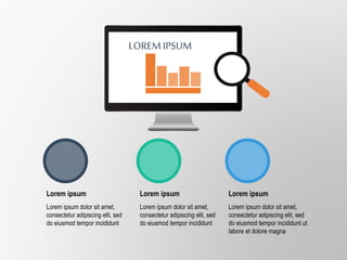 Lorem ipsum dolor sit amet,
consectetur adipiscing elit, sed
do eiusmod tempor incididunt
Lorem ipsum
Lorem ipsum dolor sit amet,
consectetur adipiscing elit, sed
do eiusmod tempor incididunt
Lorem ipsum
Lorem ipsum dolor sit amet,
consectetur adipiscing elit, sed
do eiusmod tempor incididunt ut
labore et dolore magna
Lorem ipsum
LOREM IPSUM
 