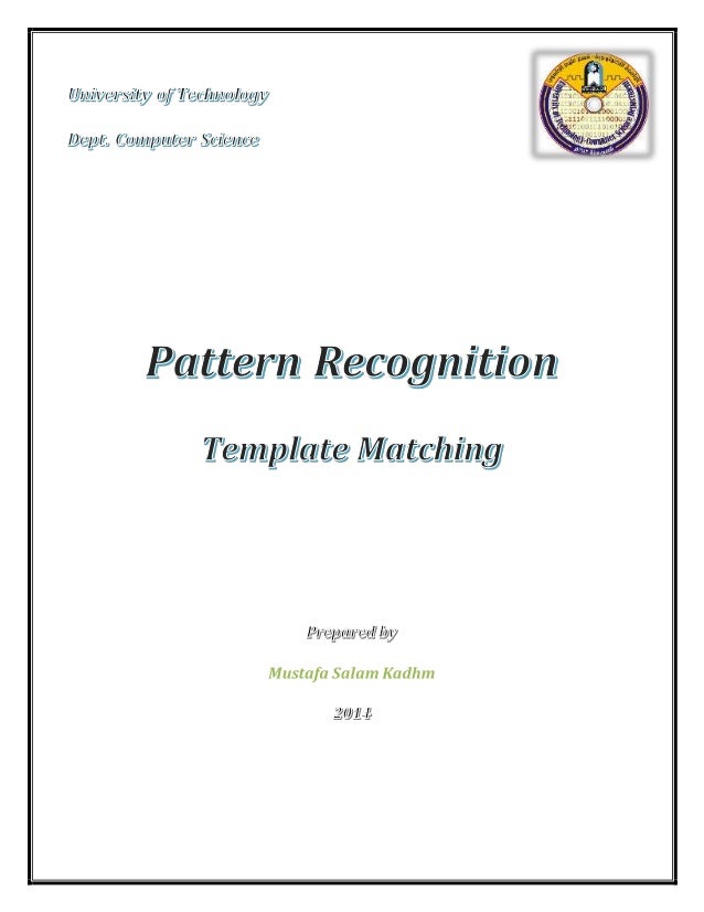 Pattern Recognition Journal Template | template matching pattern recognition Pattern Recognition Journal Template | template matching pattern recognition