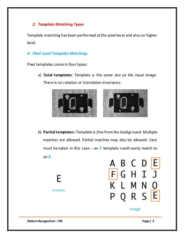 Template Matching - Pattern Recognition