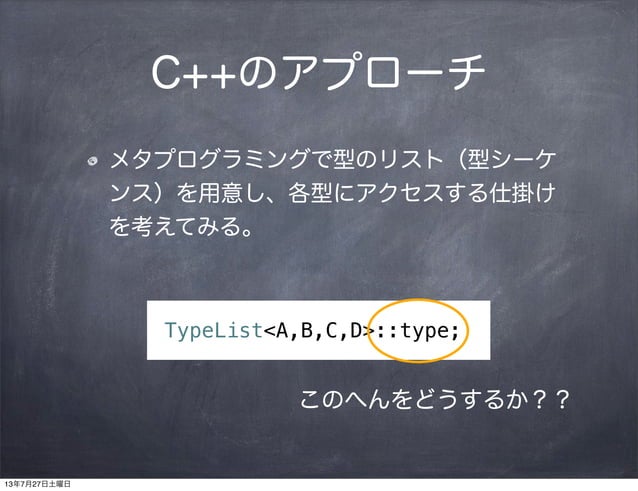 C++ Template Meta Programming の紹介@社内勉強会 | PPT