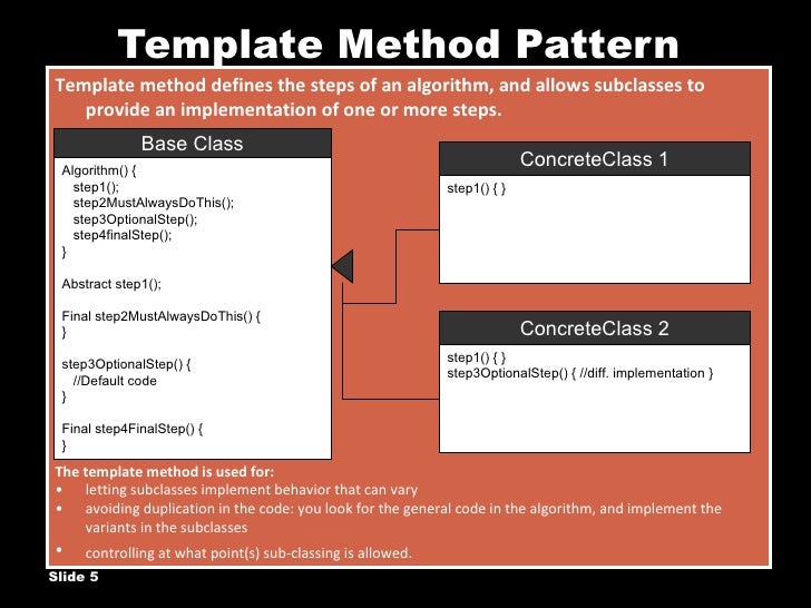 template method design pattern