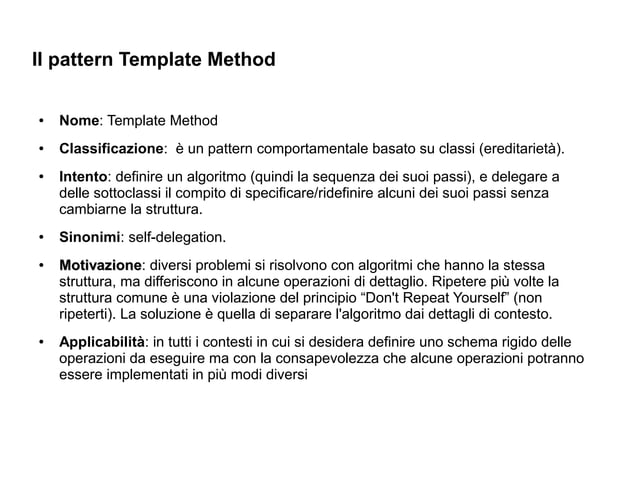 Design pattern template method | PDF