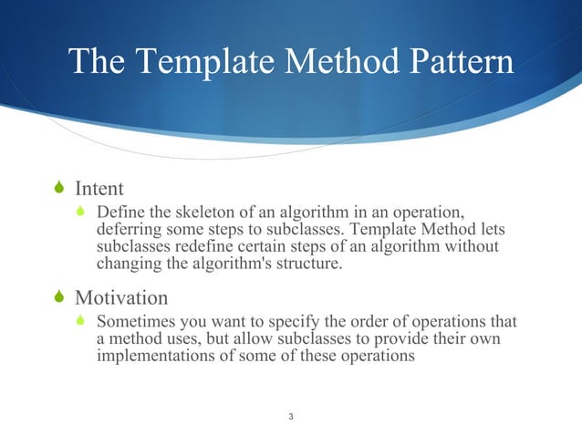 Template method pattern example | PPT