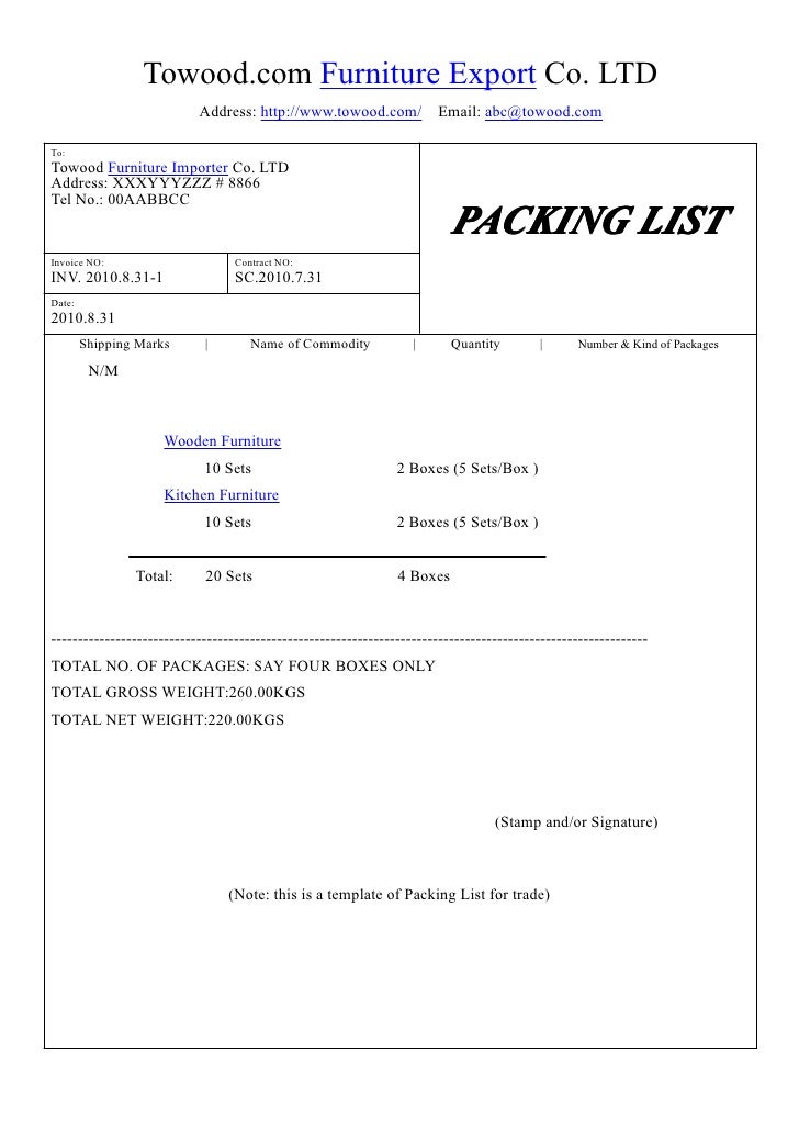 Invoice And Packing List Template from image.slidesharecdn.com