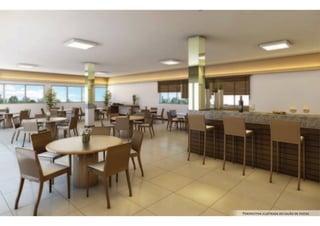 Perspectiva ilustrada do salão de festas
 