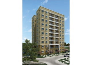 Perspectiva ilustrada da fachada de 3 quartos
 