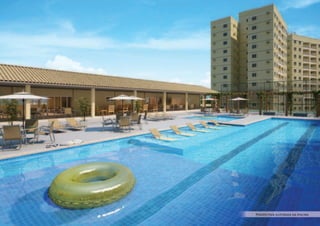 Perspectiva ilustrada da piscina
 