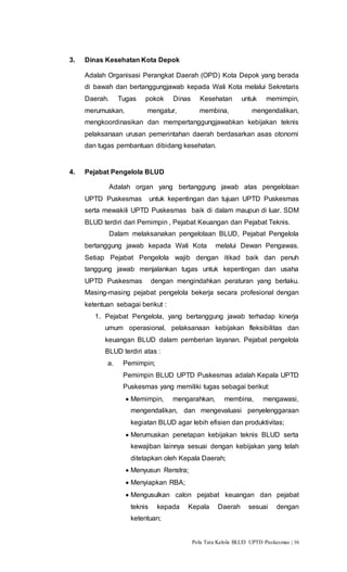 Template pola tata kelola blud puskesmas | DOC