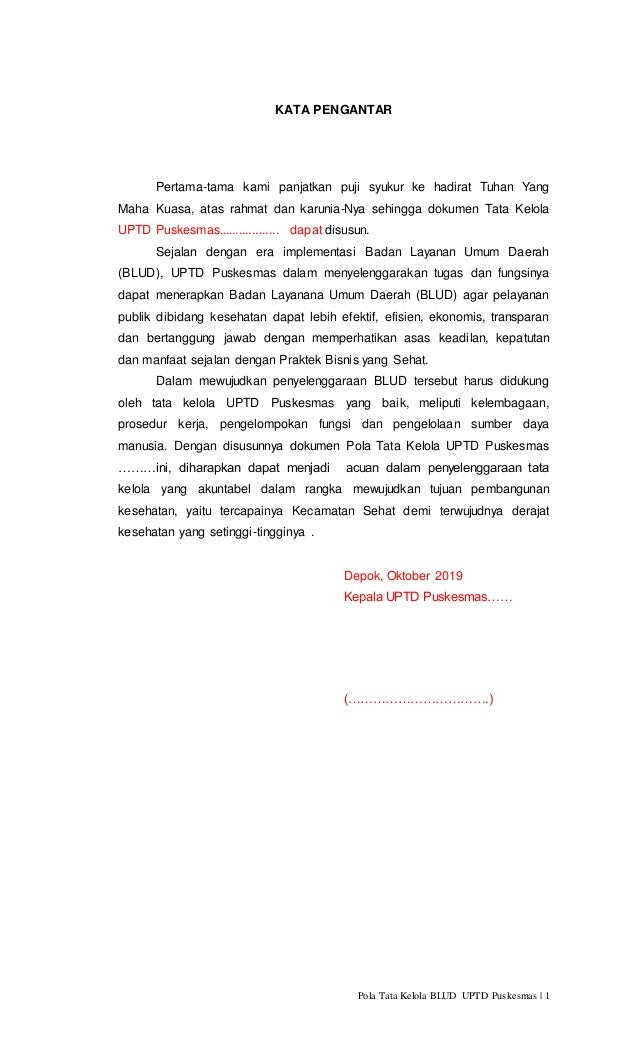 Template Pola Tata Kelola Blud Puskesmas