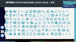 EDITABLE FONTAWESOME ICON PACK – 2/5
your date here större - a multipurpose PowerPoint template 11
Ready to use
Fully scalable
 
